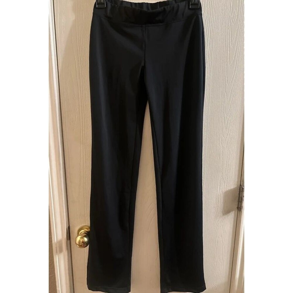 Weissman LC Girls Large Child Wide Leg Black Stretch Dance Pants